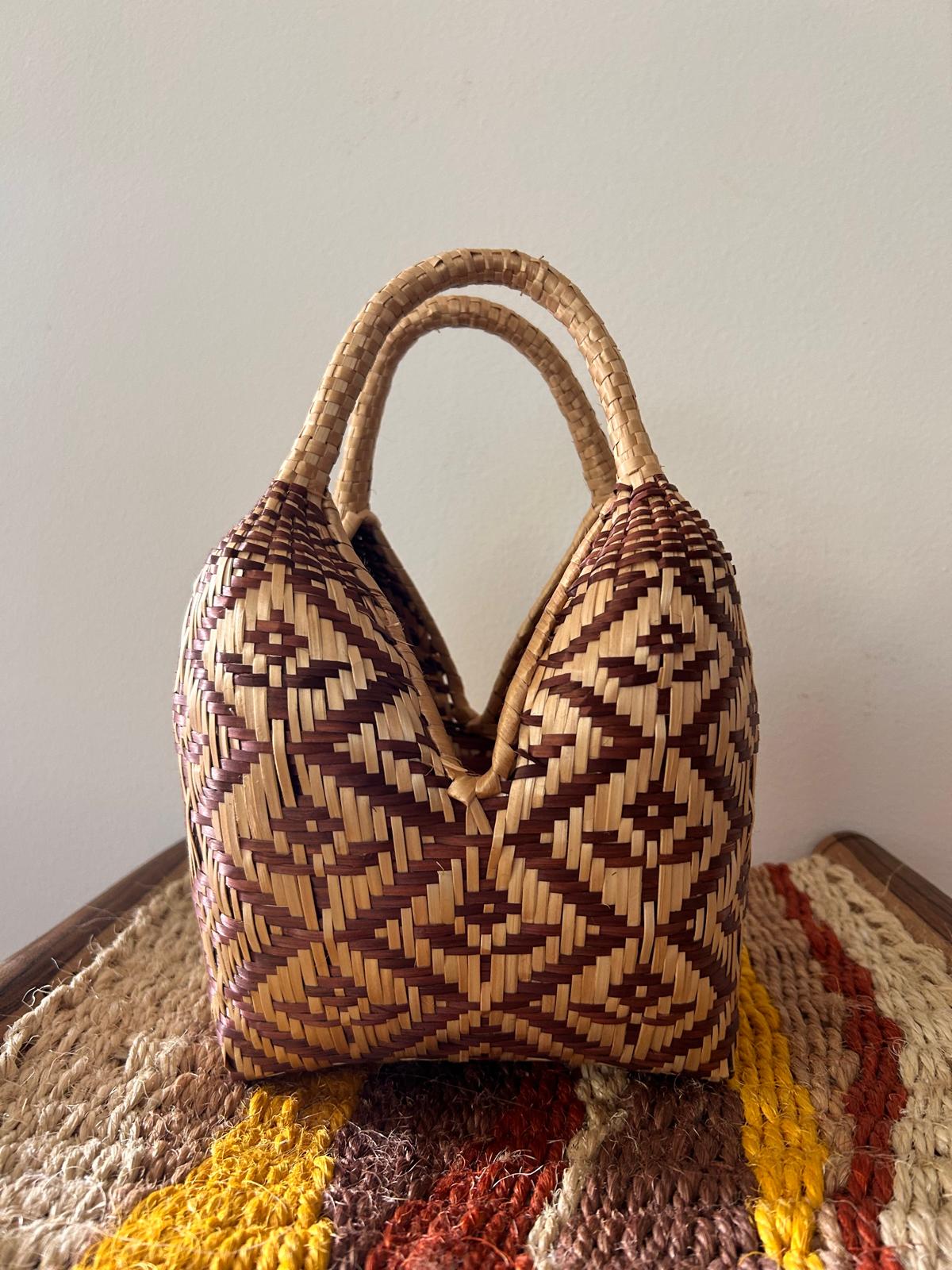 Bolso "Brunita" flor natural y marrón