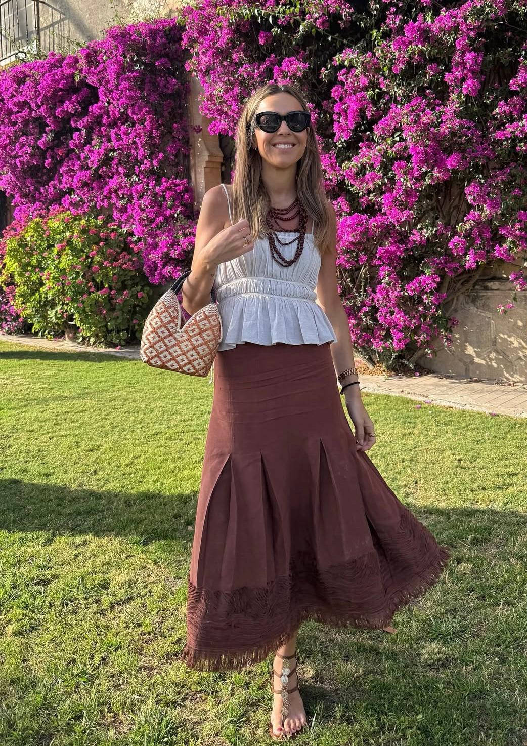 Bolso "Brunita" marrón y negro