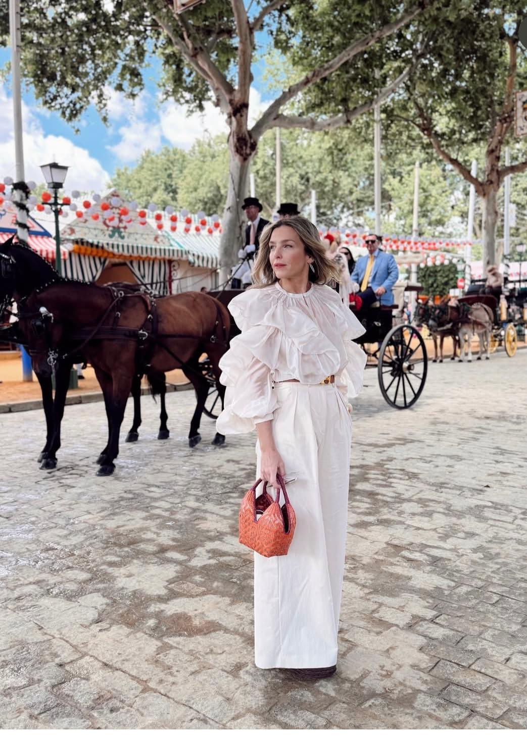 Bolso "Brunita" rosa y naranja
