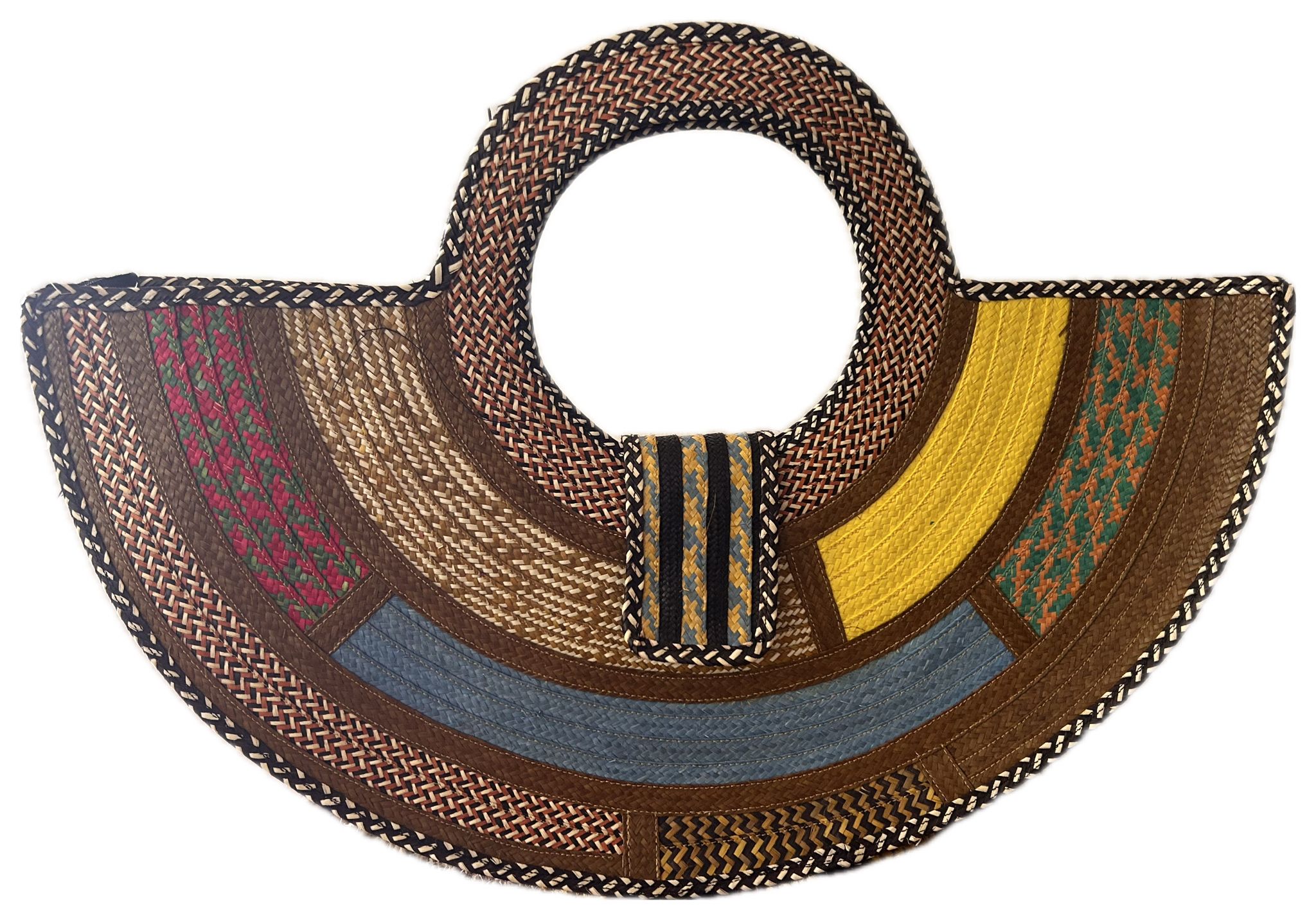 Bolso "Guatapé" turquoise con asa tejida 01