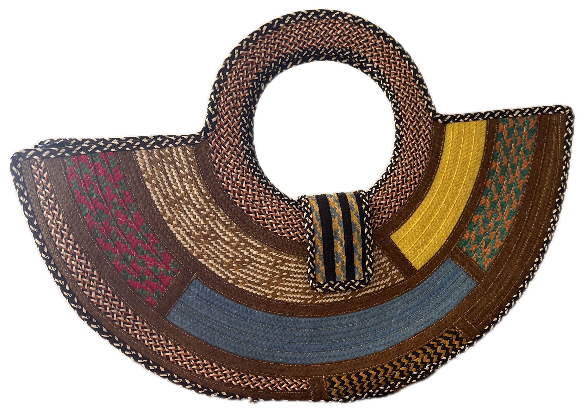 Bolso "Guatapé" turquoise con asa tejida 02