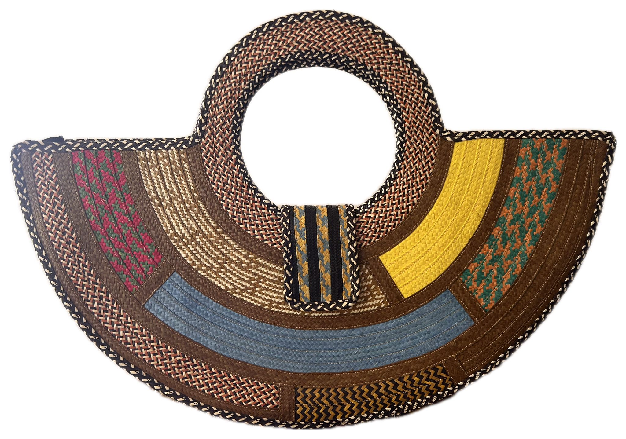 Bolso "Guatapé" turquoise con asa tejida 03