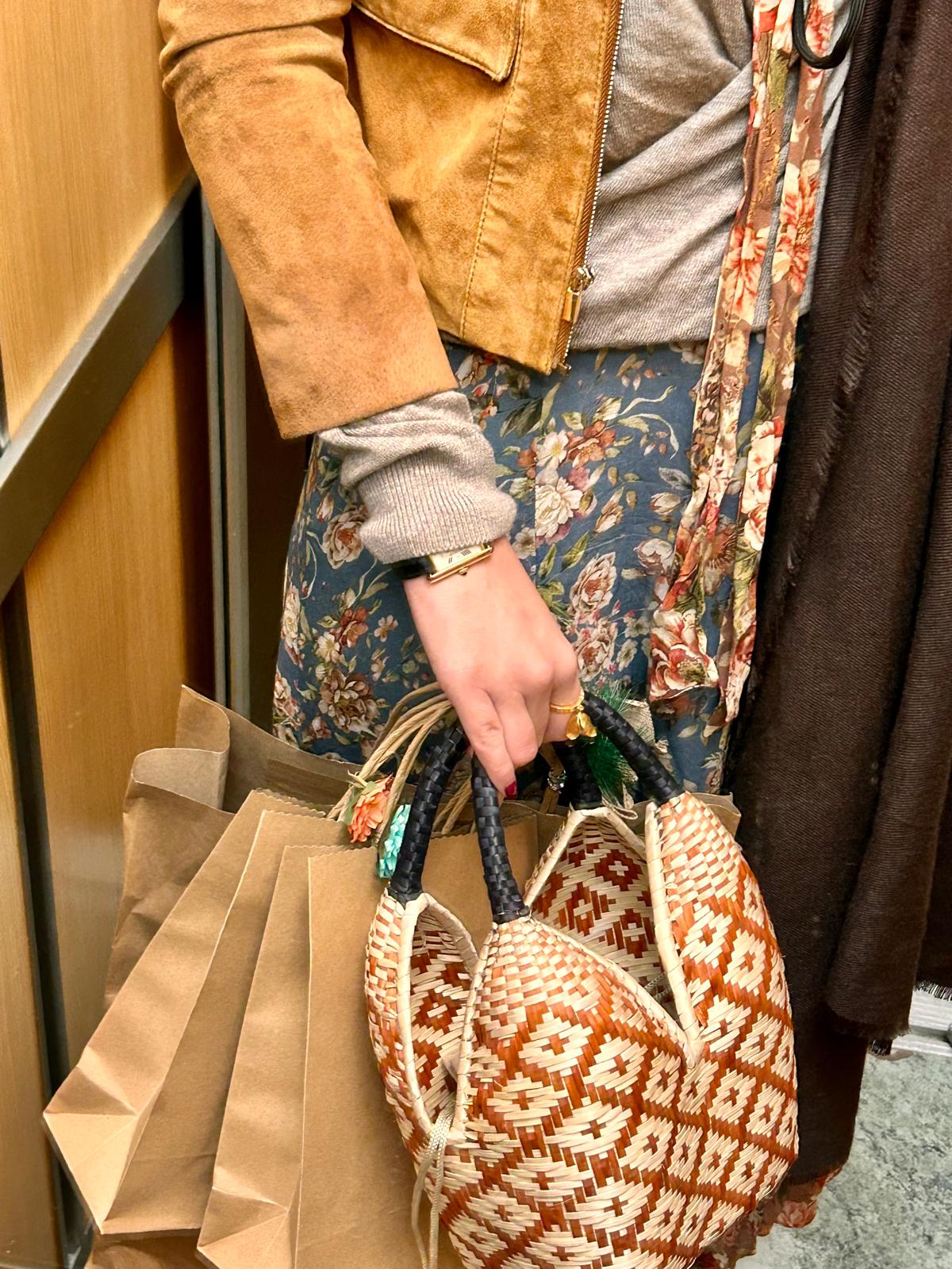 Bolso "Brunita" marrón y negro