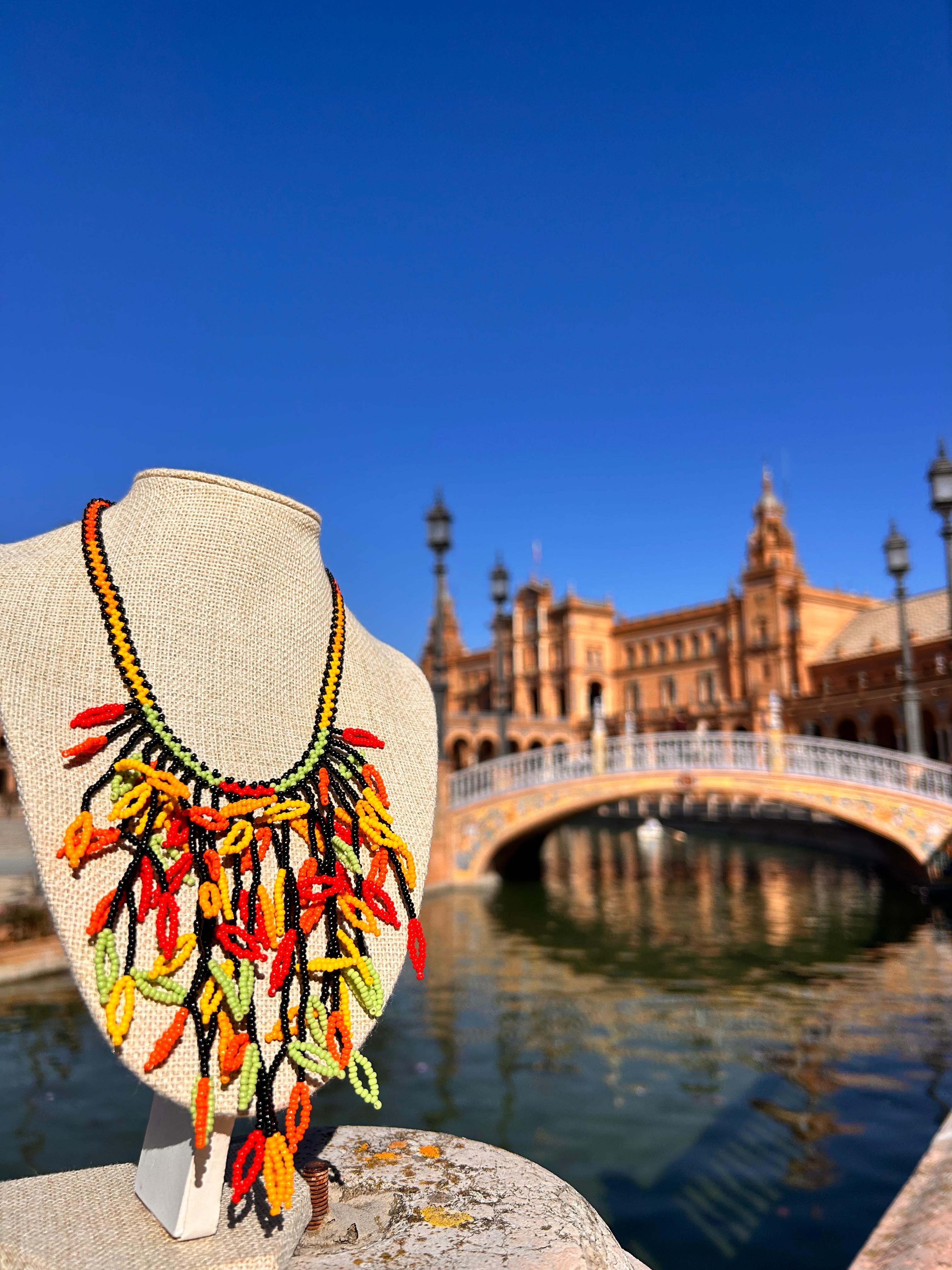 Collar "Cascada de espigas"