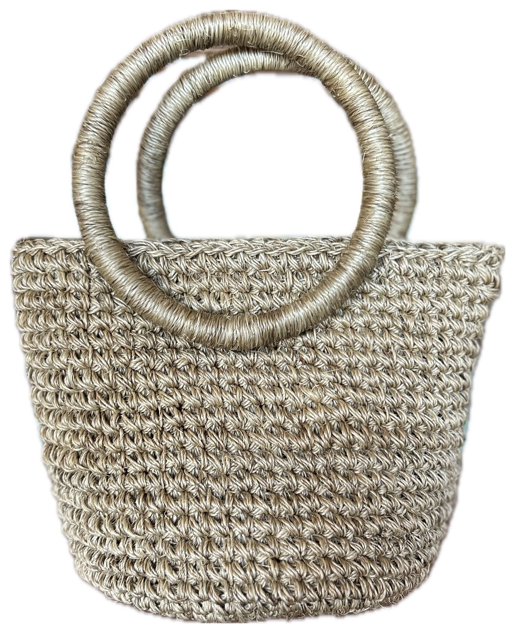 Bolso "Cloe" natural asa redonda