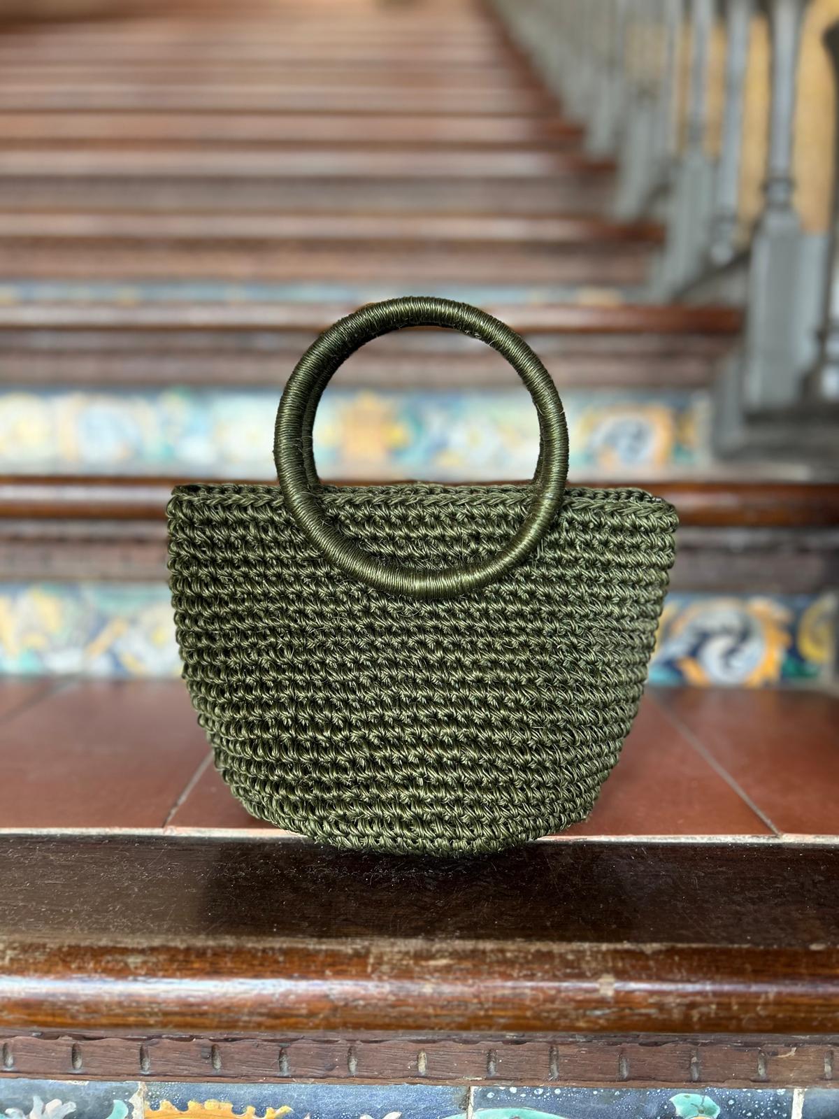 Bolso "Cloe" verde asa redonda