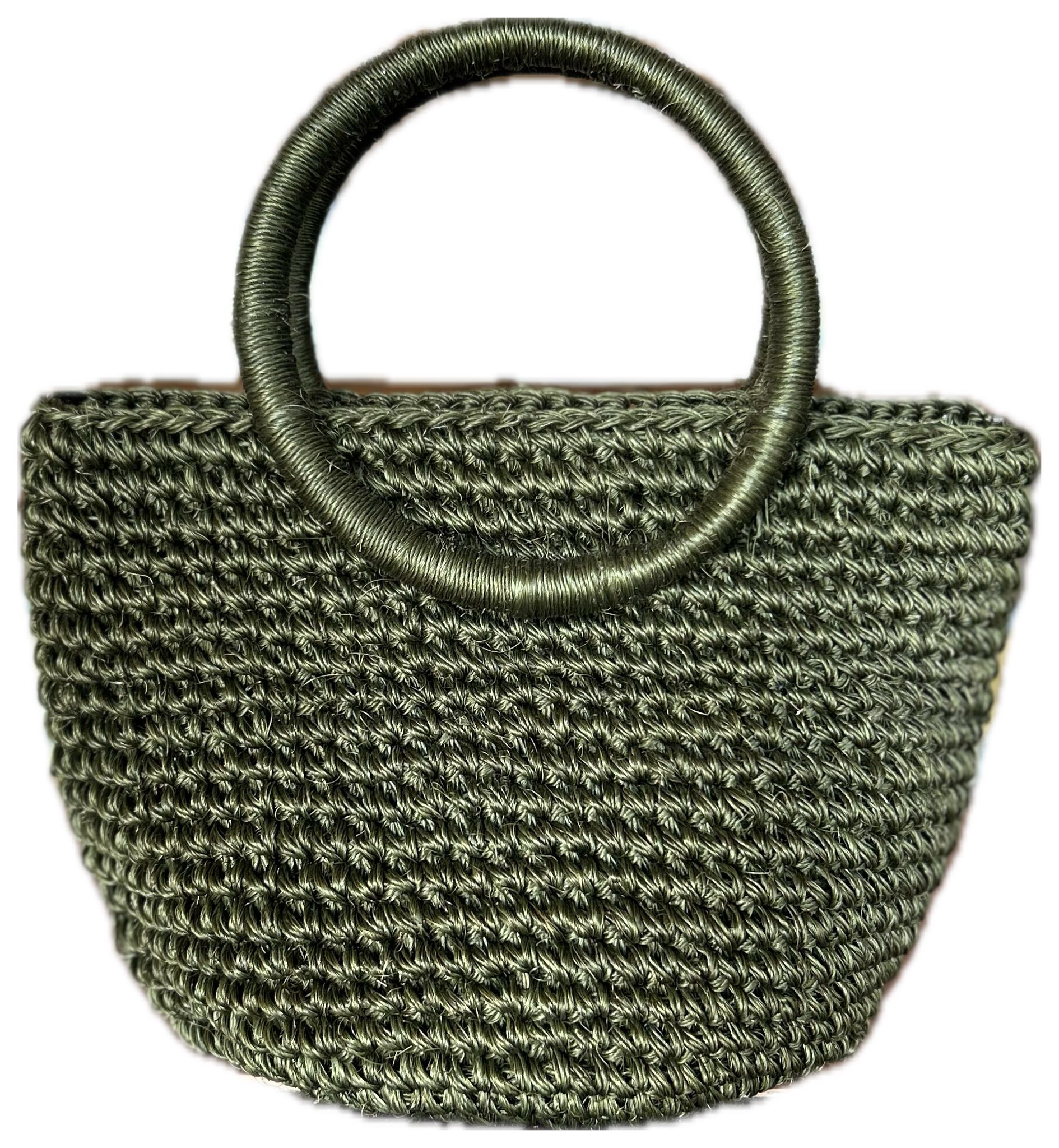 Bolso "Cloe" verde asa redonda