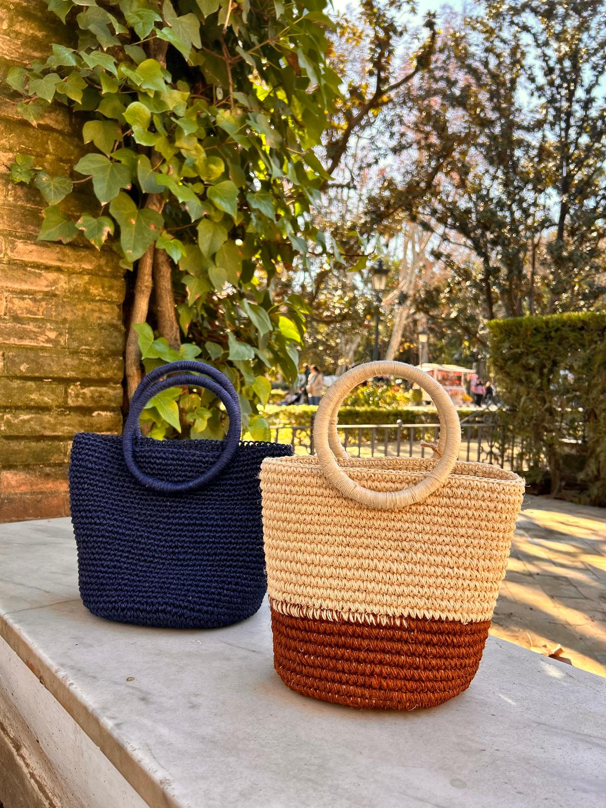 Bolso "Cloe"  grande asa redonda bitono