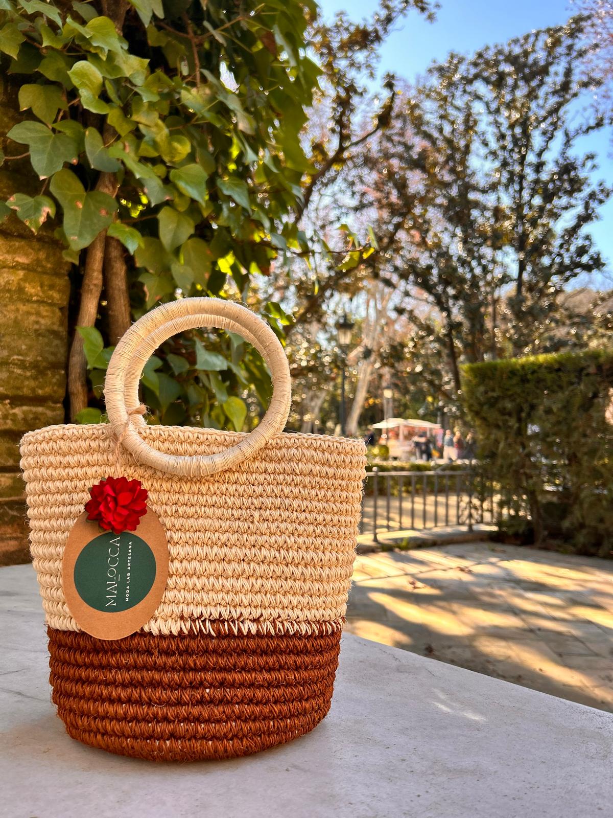 Bolso "Cloe"  grande asa redonda bitono