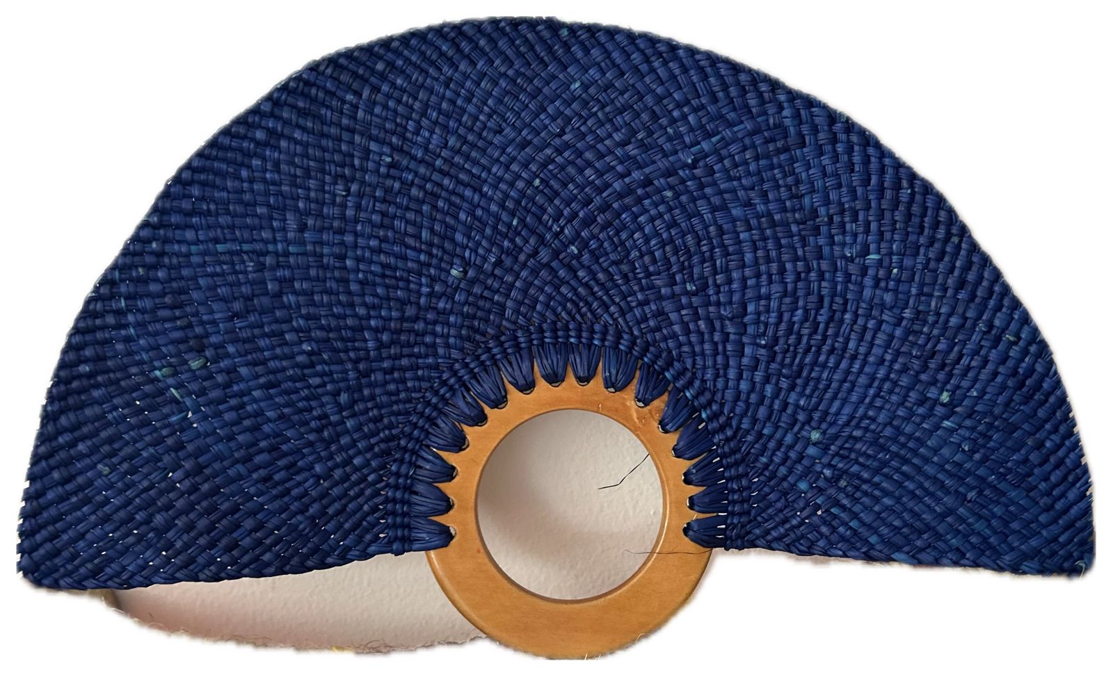 Abanico "Muiscas" azul klein