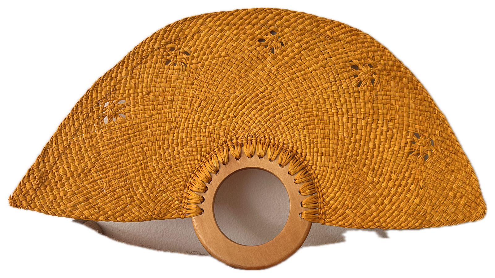 Abanico "Muiscas" mostaza