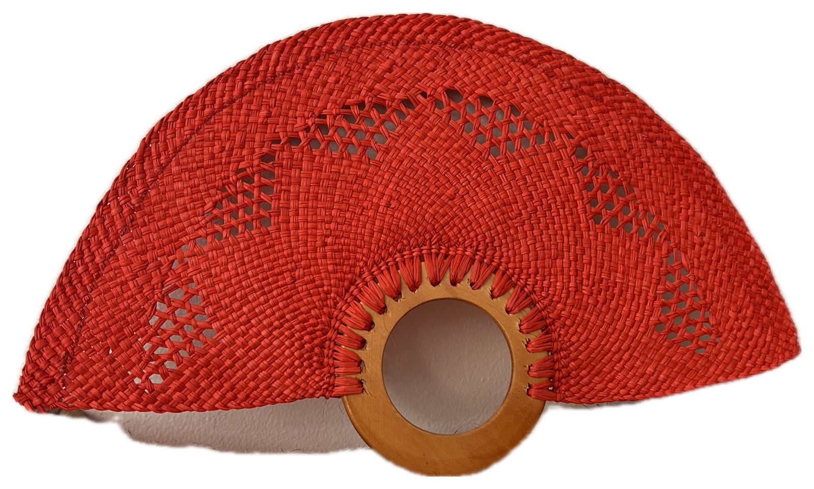 Abanico "Muiscas" rojo cenefa