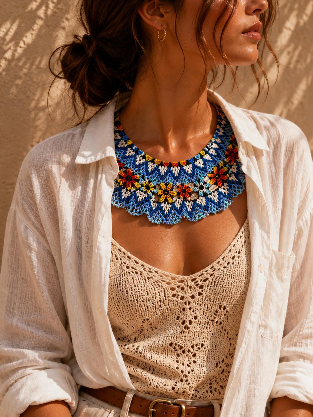 Collar "Babero" azulón