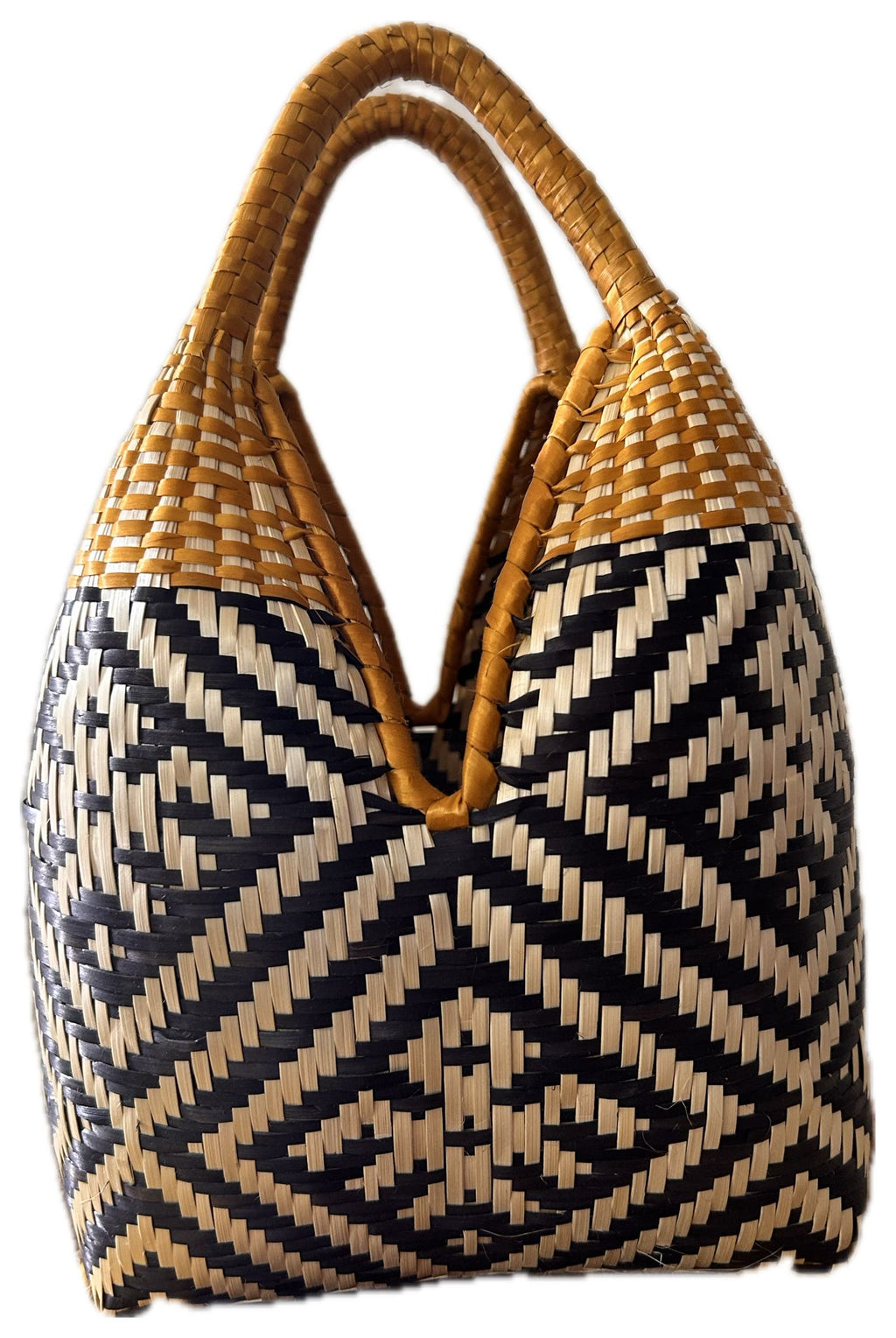 Bolso "Brunita" negro asa amarillo