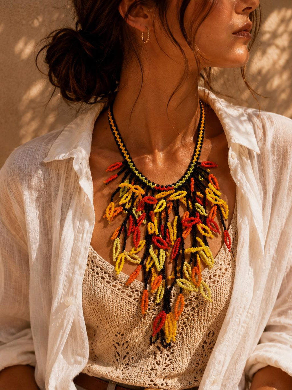 Collar "Cascada de espigas"
