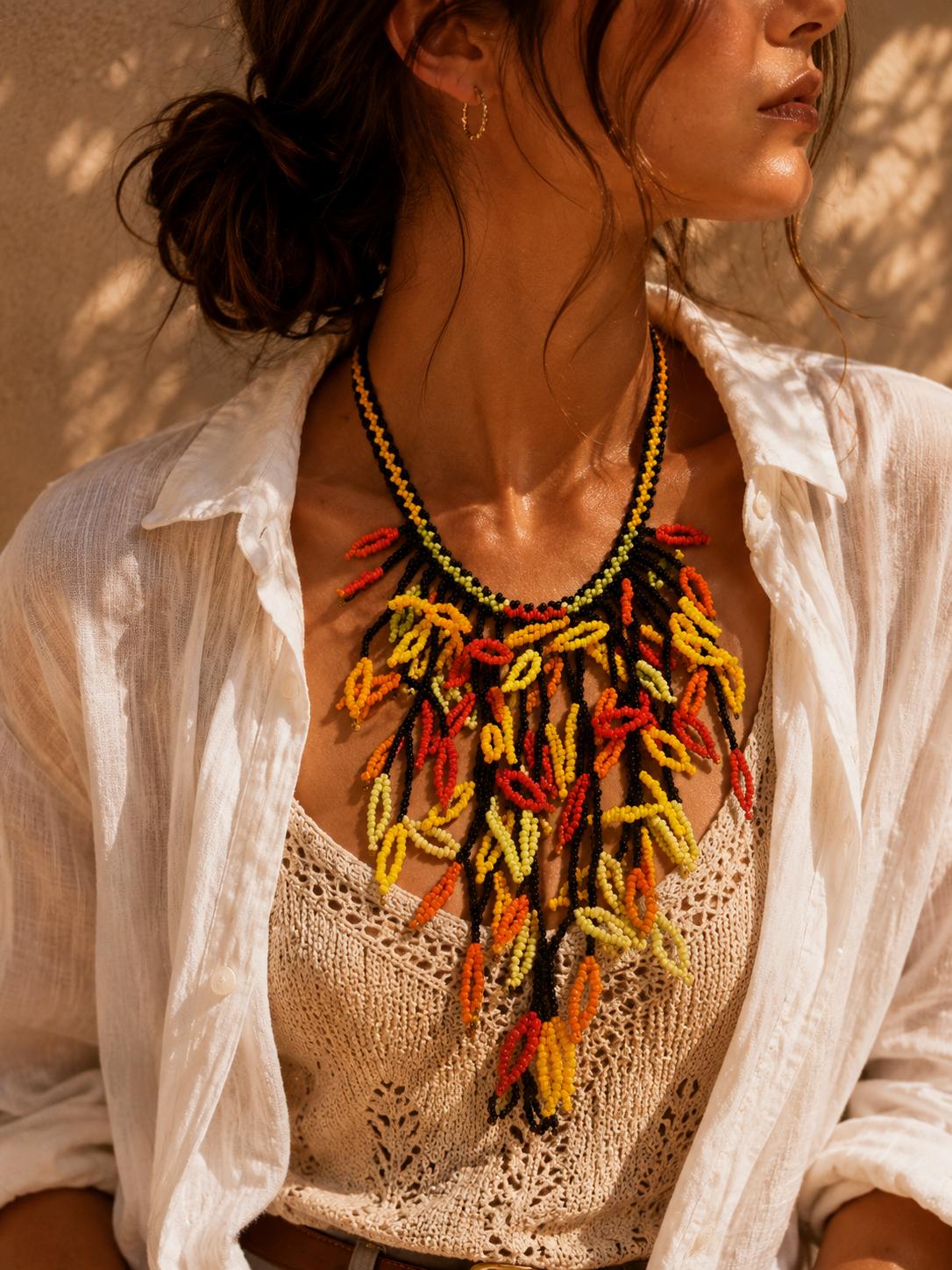 Collar "Cascada de espigas"