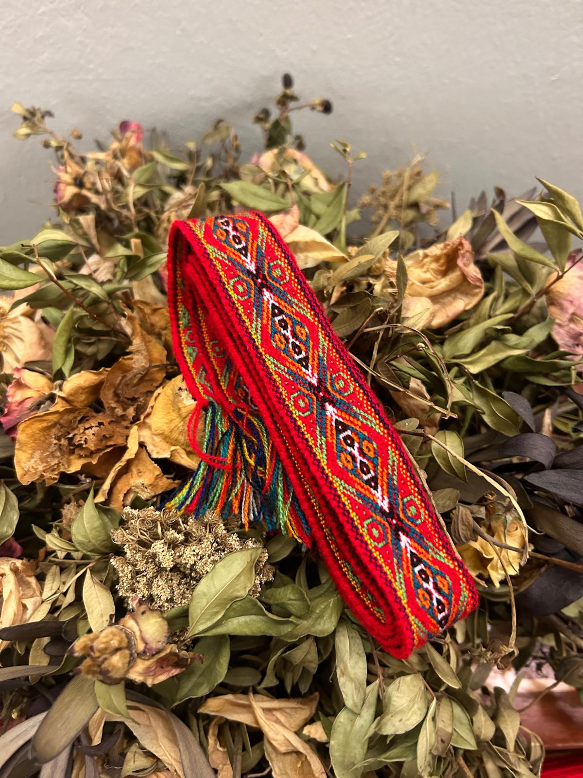 Fajín rojo multicolor 3 cm