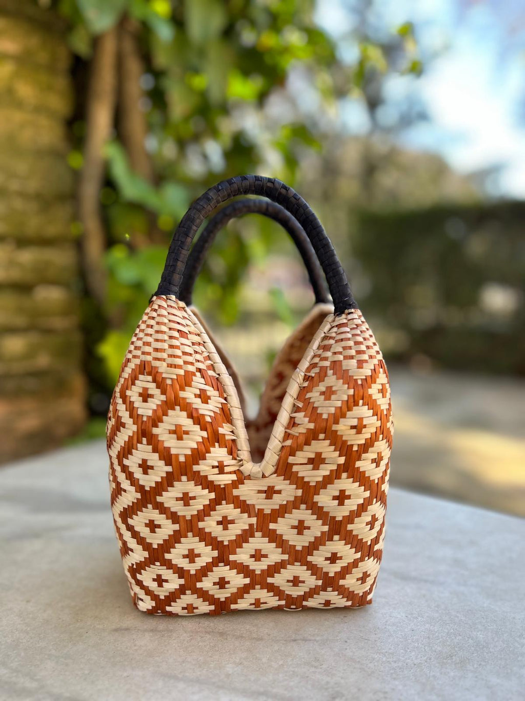 Bolso "Brunita" marrón y negro