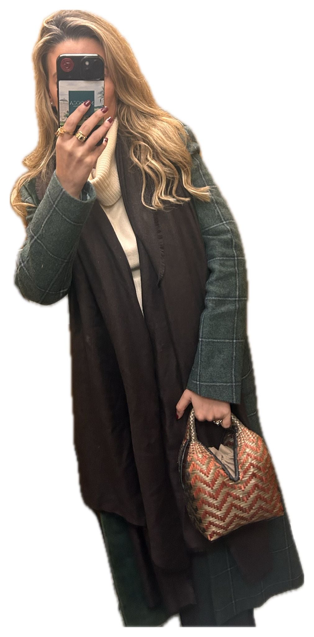 Bolso "Mini Brunita" zig-zag tricolor