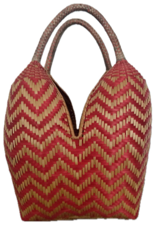 Bolso "Bruna" rojo zig-zag