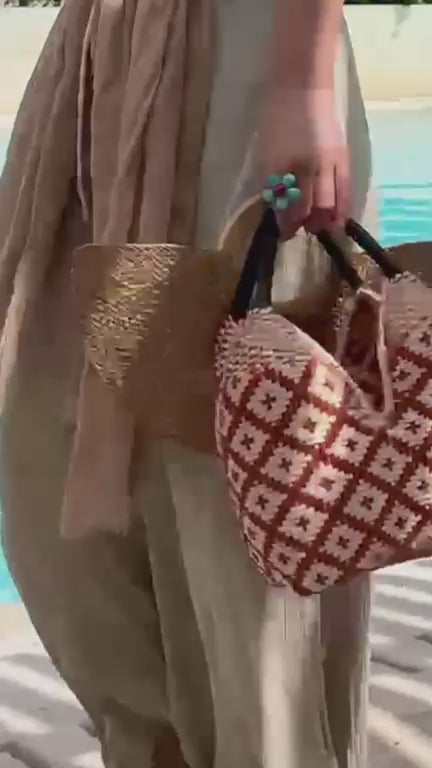 Bolso "Brunita" marrón y negro